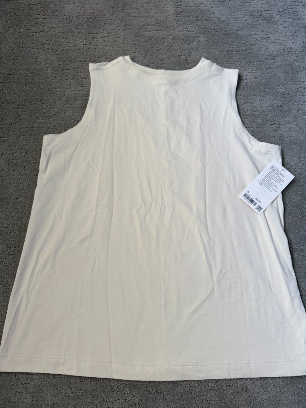 Lululemon All Yours Tank – Women's Size XL | Cream Organic Cotton | NWT